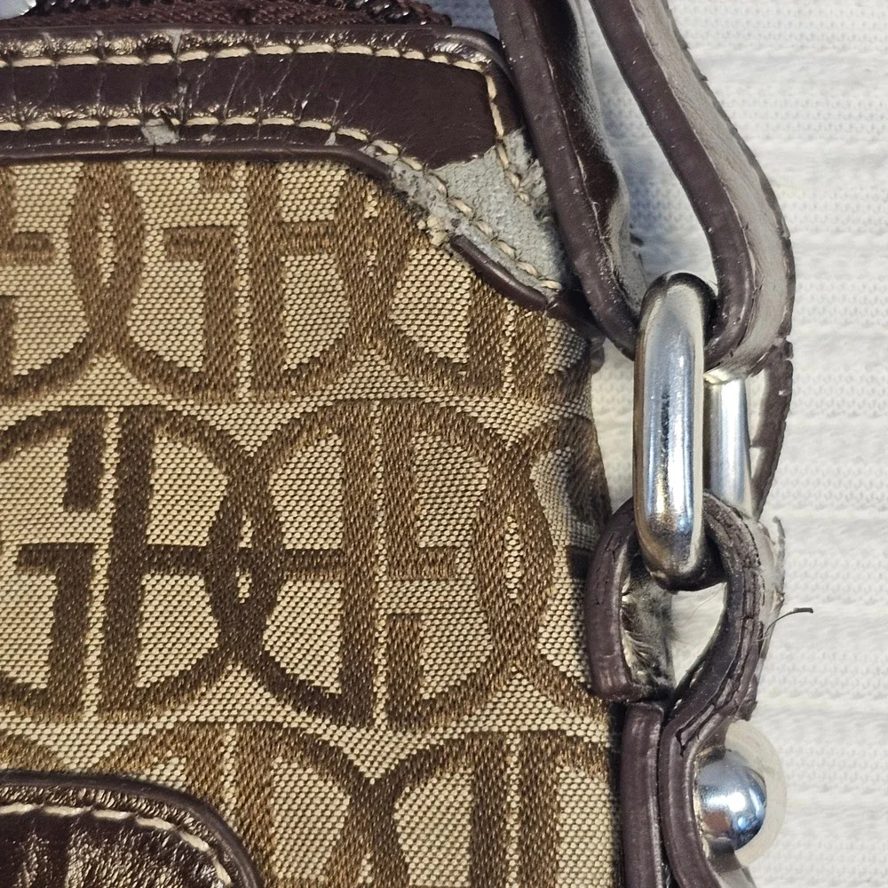 Giani Bernini Signature Logo Monogram Crossbody BagBrown JacquardMessenger Purse